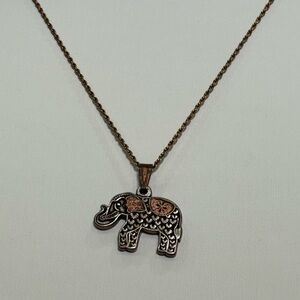 🐘✨ Alex and Ani Elephant Pendant Necklace in Rose Gold Tone